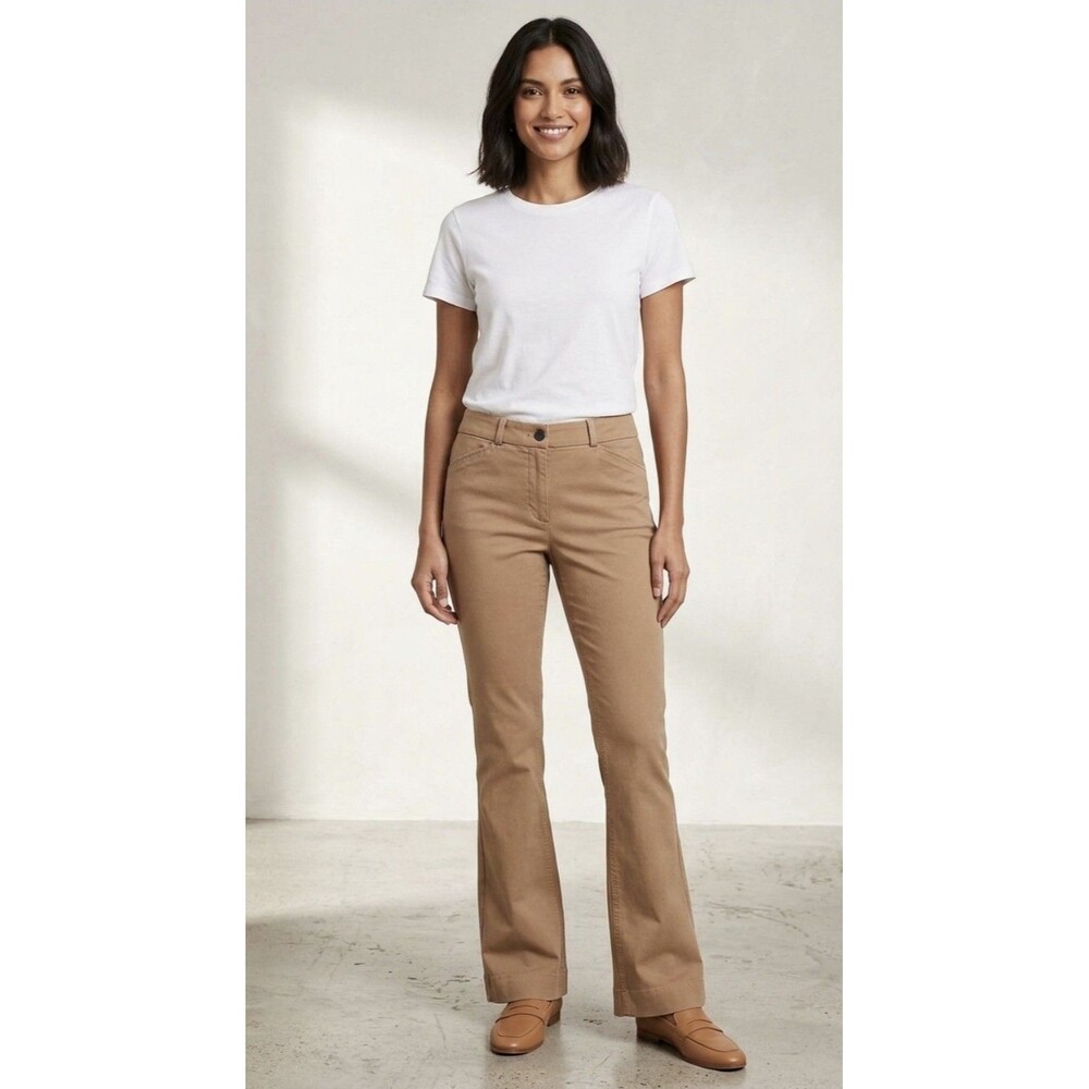 Banana Republic Sloan Pants Women Size 8 Chino Stretch Mid Rise Brown Slacks